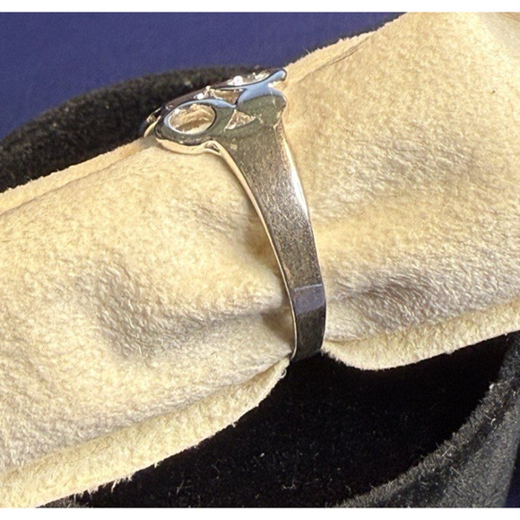 Vintage Sterling Silver Ring Open Circles GR Mark Size 8 Artisan Band 925 - Picture 12 of 16